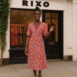 RIXO‎ x Target Floral Midi Dress | Boho Chic Cottagecore | Size 12